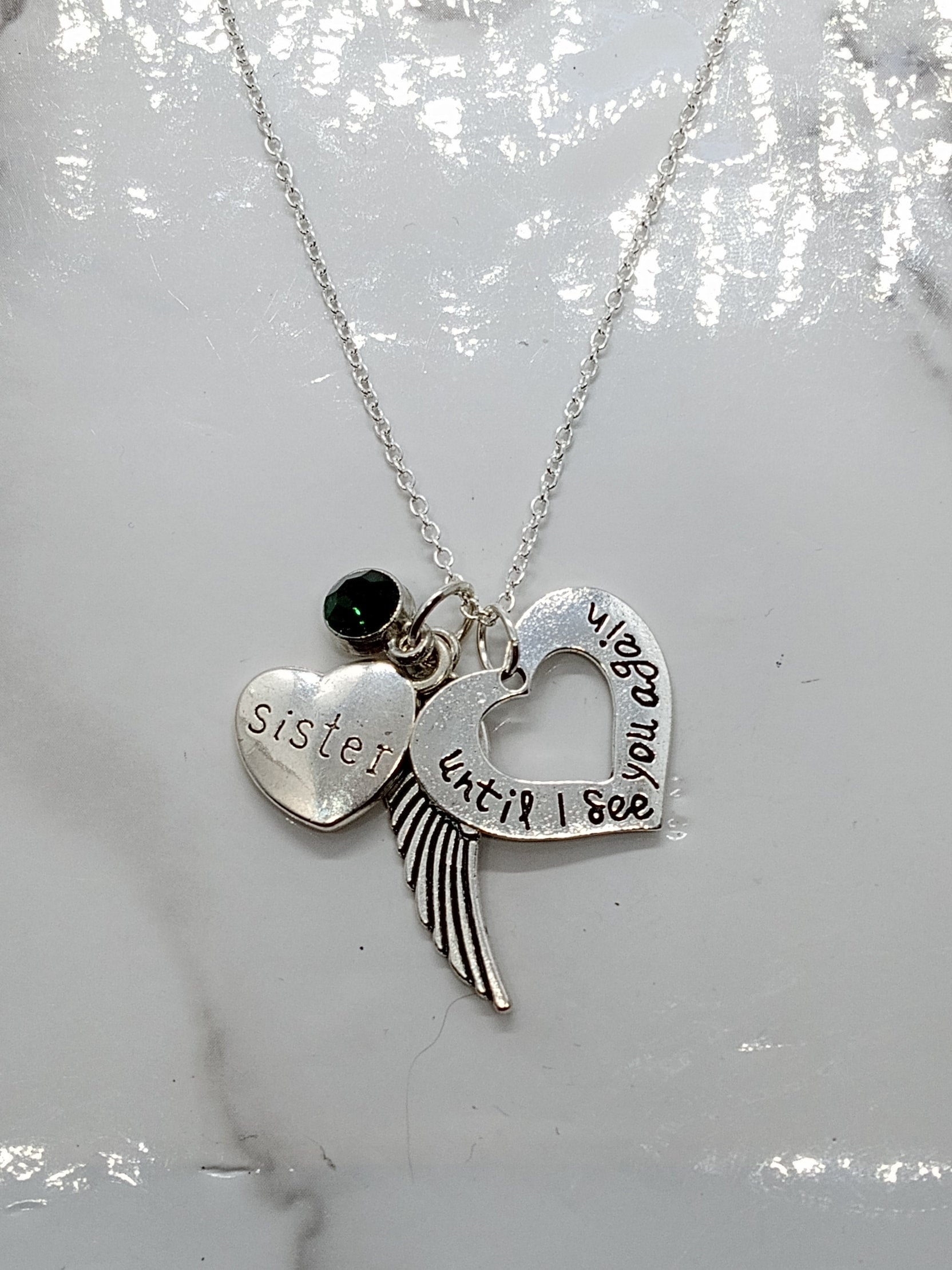 Until I see you again Memorial Necklace for Sister Sympathy Funeral Gift Your Loving Memory